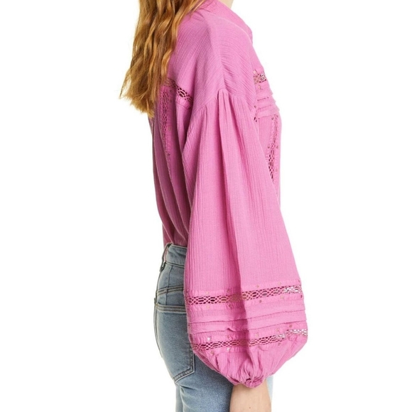 Free people long sleeve top with buttons - Picture 8 of 9